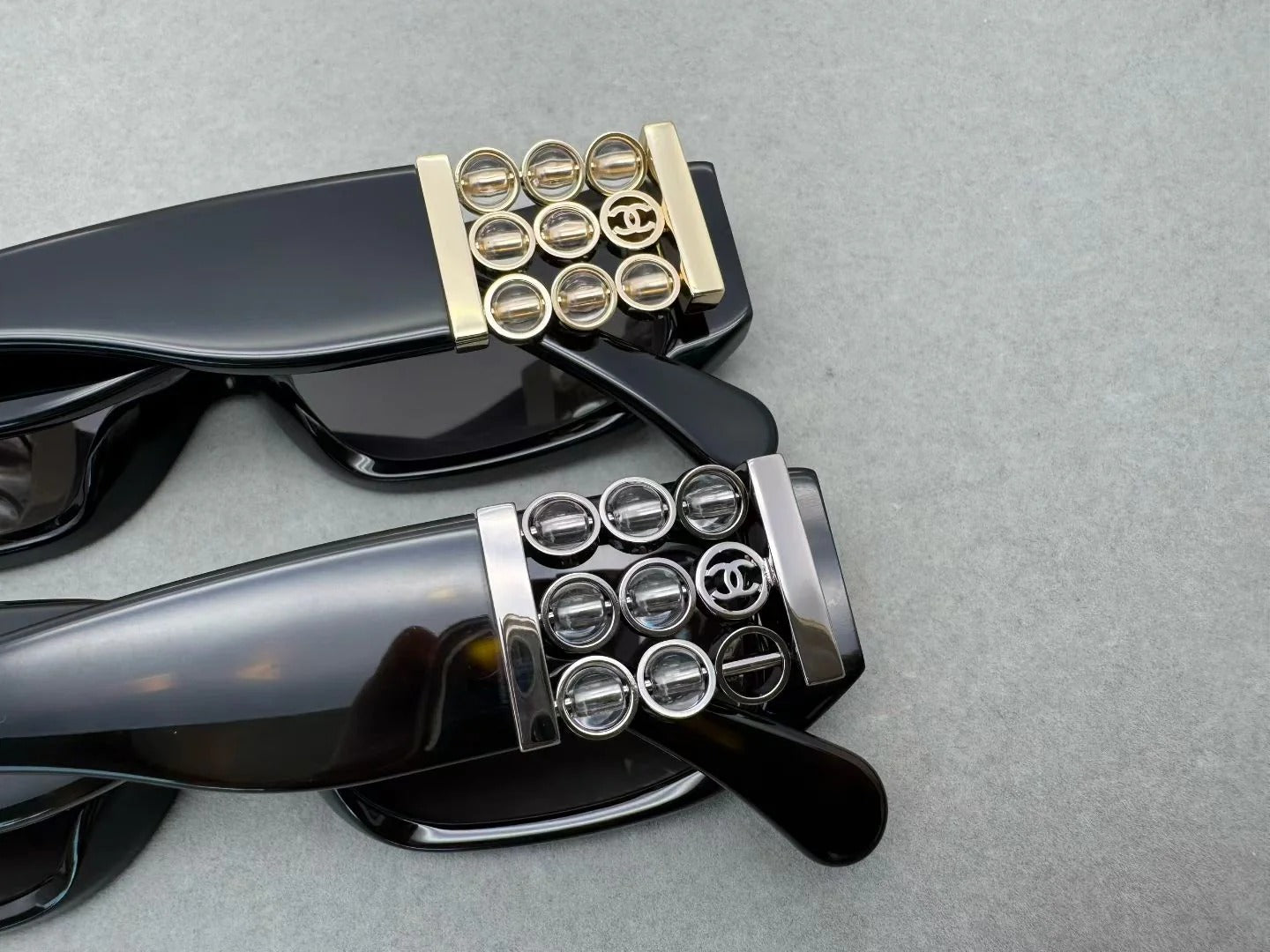 Chanel Rectangle Sunglasses Acetate & Glass Pearls